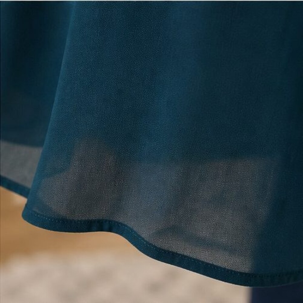 Teal Wrap Blouse - Picture 6 of 6